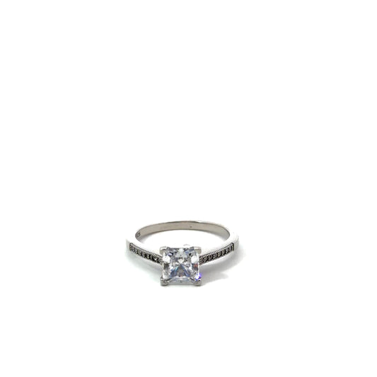 Sterling Silver Princess Cut Ring