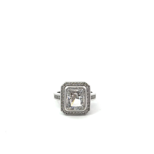 Sterling Silver Emerald Cut Ring