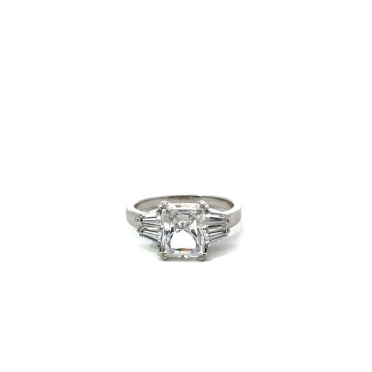 Sterling Silver Three-Stone Ring