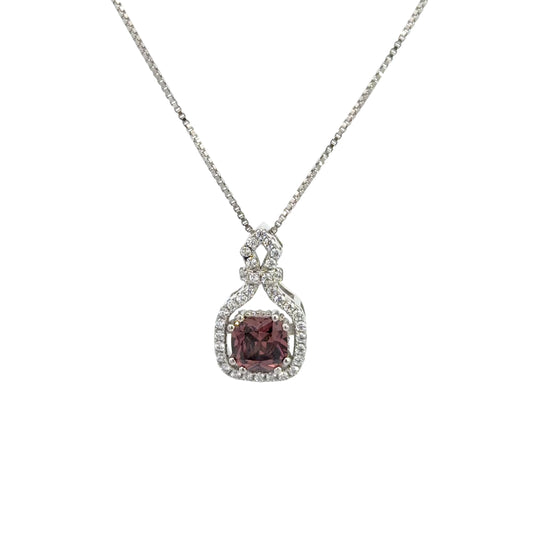 Garnet Cubic Zirconia Necklace