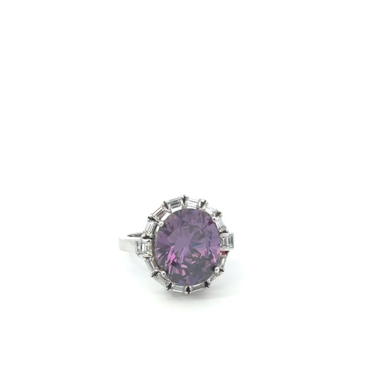 Sterling Silver Amethyst Cocktail Ring