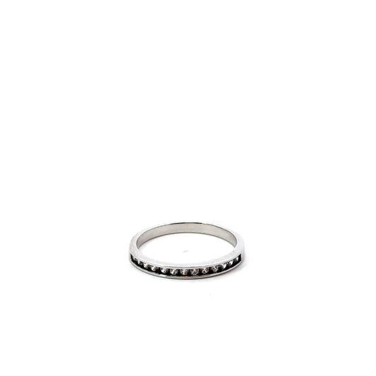 Sterling Silver channel Set Eternity Ring