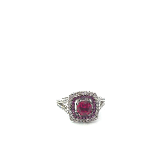 Sterling Silver Ruby Ring