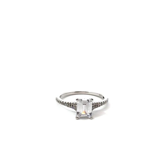 Sterling Silver Emerald Cut Ring