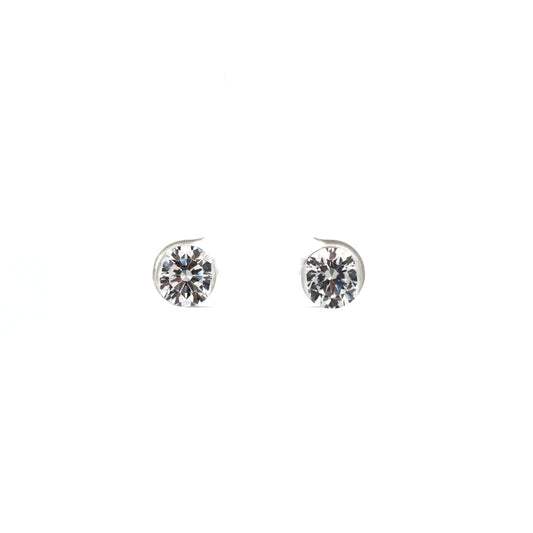 Sterling Silver Martini Style Stud Earrings