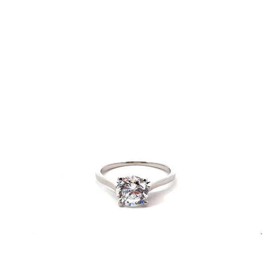 Sterling Silver Solitaire Ring