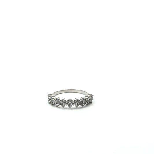 Sterling silver Cubic Zirconia Half Eternity Ring