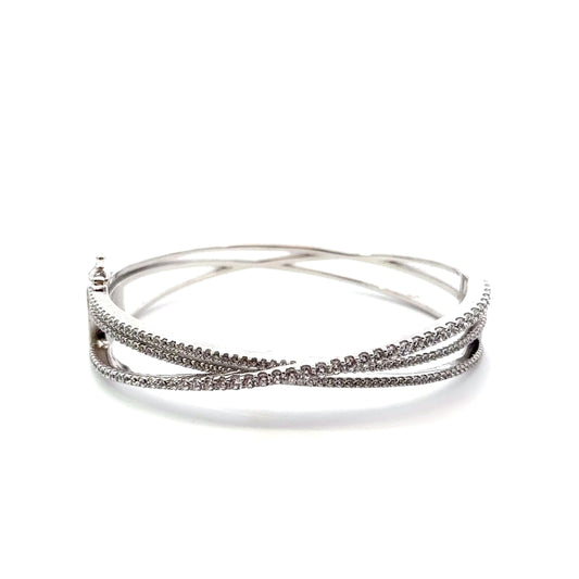Sterling Silver Bypass Bangle brace