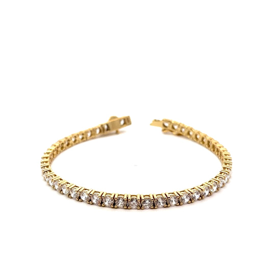 Sterling Silver Gold Plated Tennis Bracelet