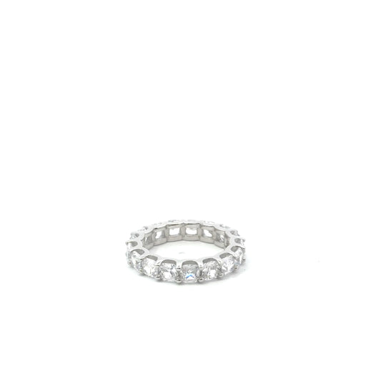 Sterling Silver Cubic Zirconia Eternity Ring