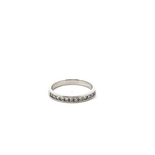 Sterling Silver Channel Eternity Band