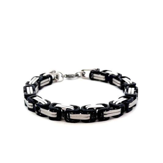 Two-Tone Byzantine 9” Chain Bracelet