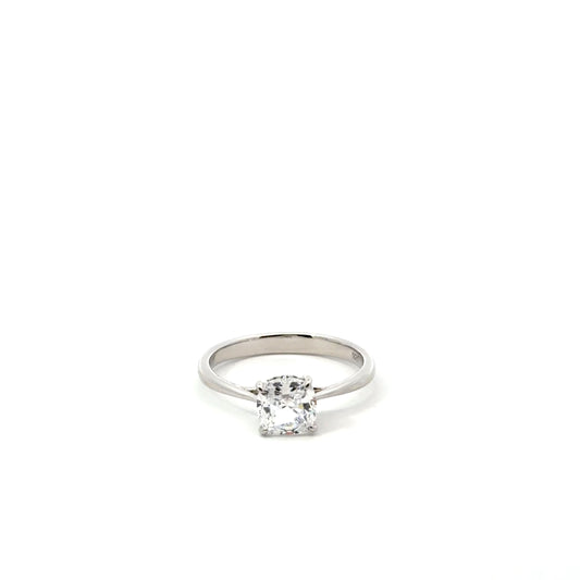Sterling Silver Cushion Cut Ring