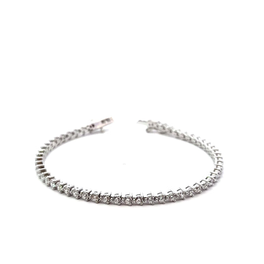 Sterling Silver Cubic Zirconia Tennis Bracelet
