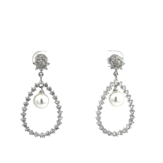 Pearl Suspended Drop Earrings