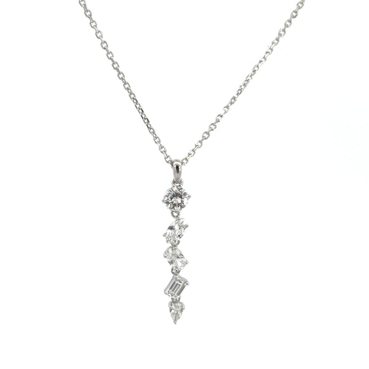 Multi-Cut Cubic Zirconia Journey Necklace