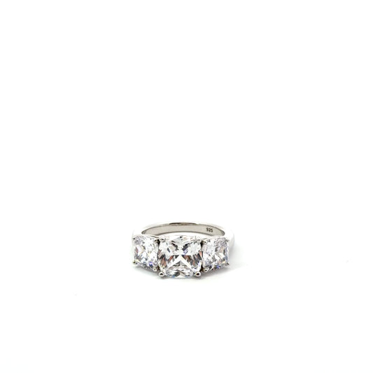 Sterling Silver Three Stone Ring
