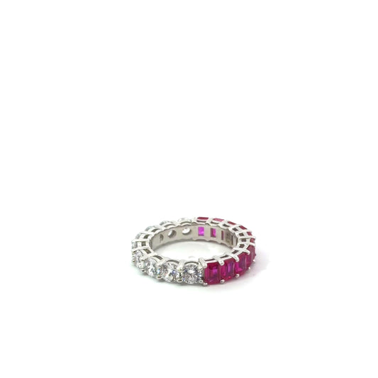 Sterling Silver Half Eternity Ring