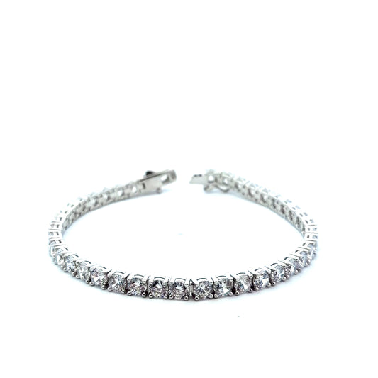 Sterling Silver Radiant Tennis Bracelet