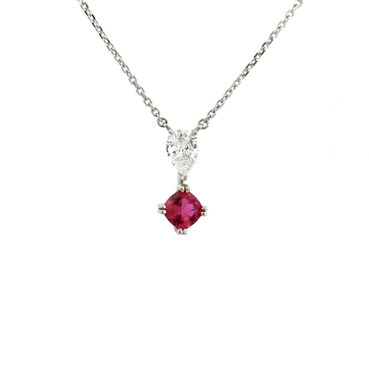 Elegant Garnet Cubic Zirconia Necklace