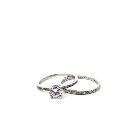 Sterling Silver Wedding Ring Set