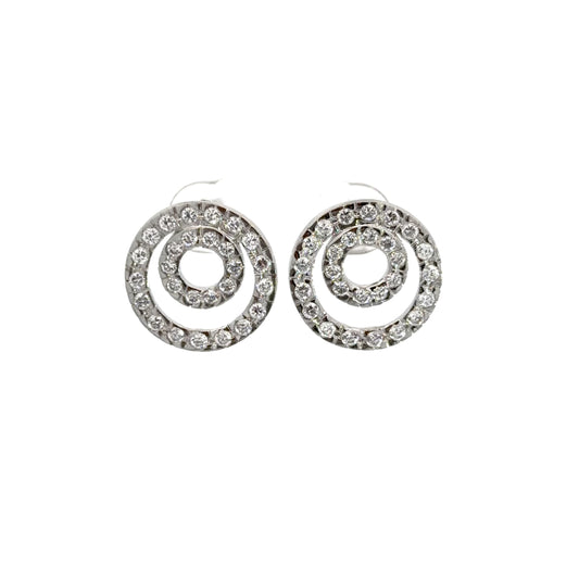 Double Halo Pavé Earrings