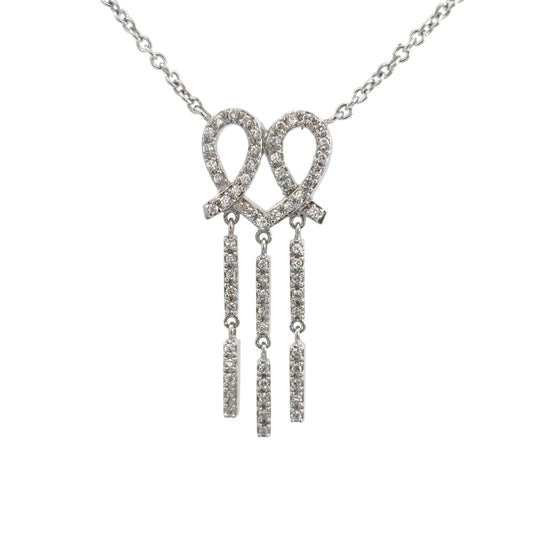 Love knot Cubic Zirconia Necklace