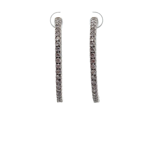 Sterling Silver Radiant Hoop Earrings