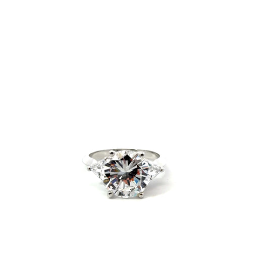 Sterling Silver Radiant Engagement Ring