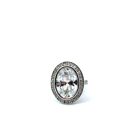 Sterling Silver Radiant Cocktail Ring