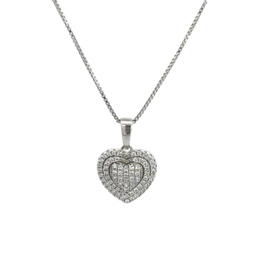 Heart shaped Cubic Zirconia Necklace