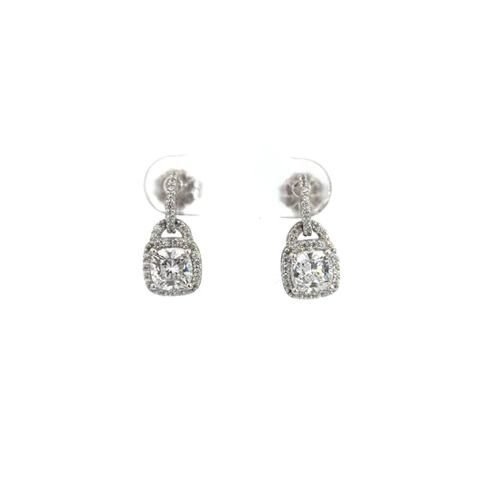 Cushion-Cut Dangle Earrings