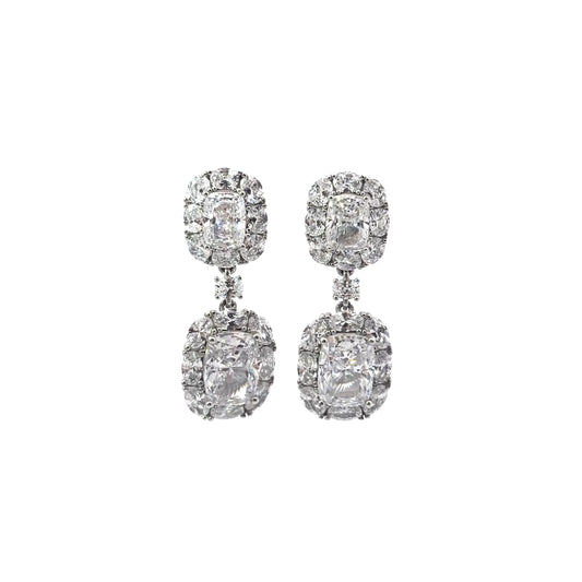 Sterling Silver Elegant Double Drop Earrings