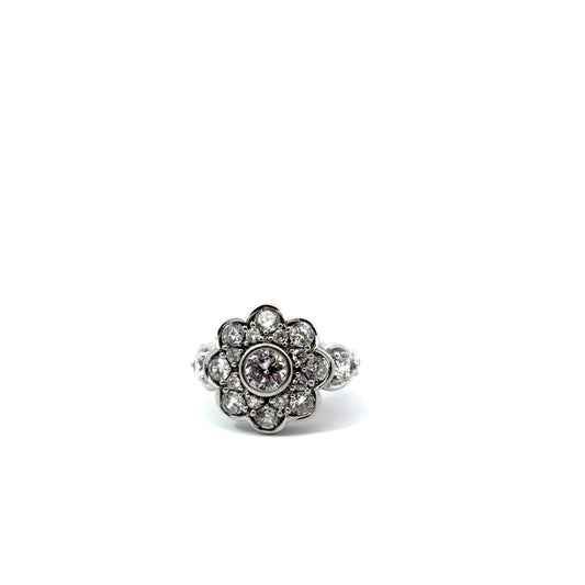 Sterling Silver Floral Design Ring