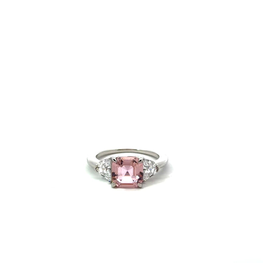 Sterling Silver Pink Cubic Zirconia Ring