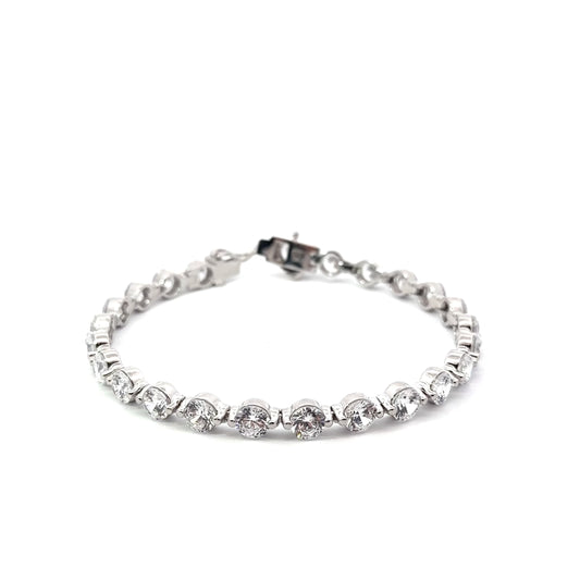 Sterling Silver Cubic Zirconia Tennis Bracelet