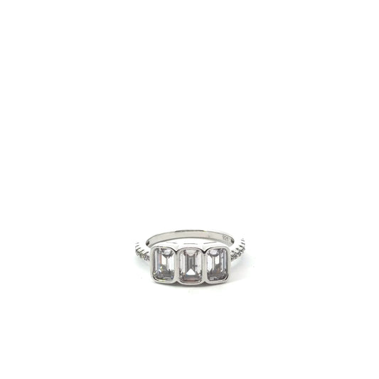 Sterling Silver Bezel Set Ring
