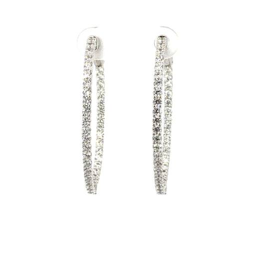 Radiant Oval Hoop Earrings