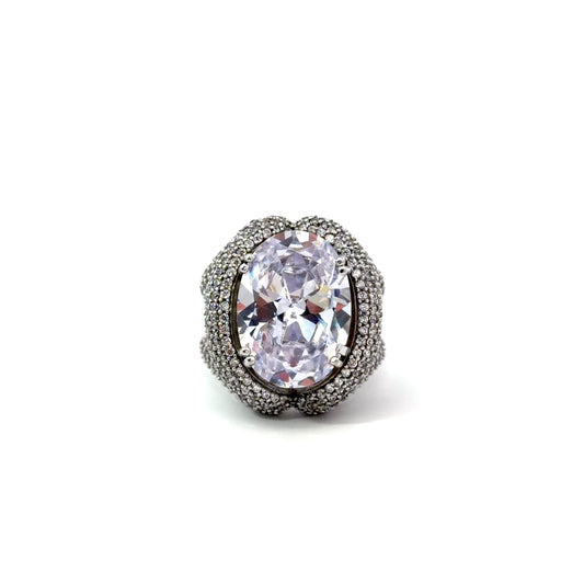 Sterling Silver Luxury Cocktail Ring