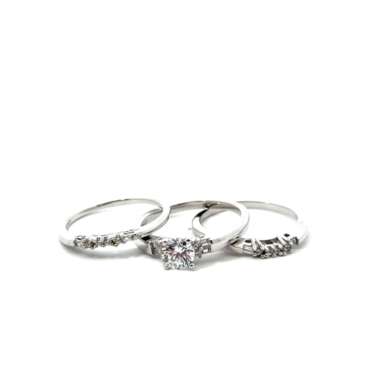 Sterling Silver Three Piece Wedding