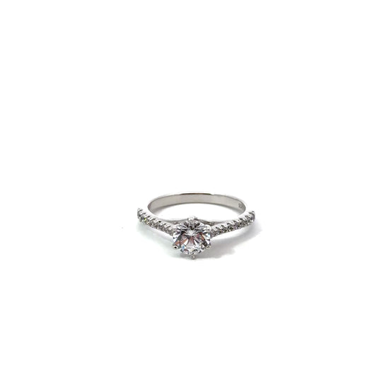 Sterling Silver Engagement Ring