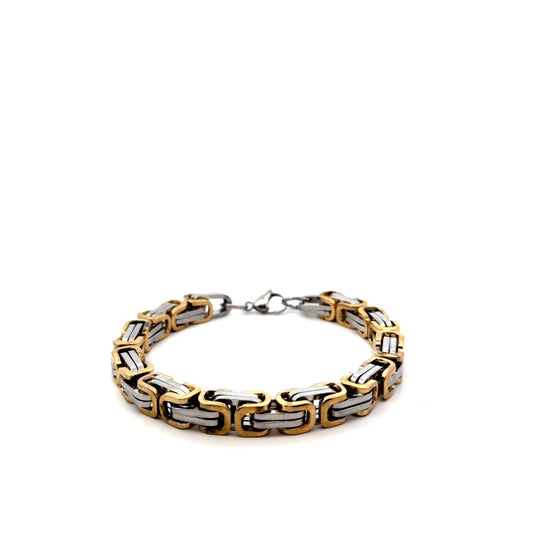 Two-tone Byzantine Men’s Chain Bracelet