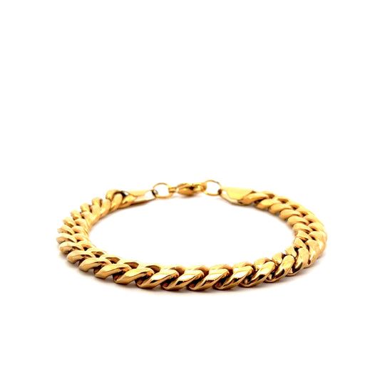 Gold Plated Cuban Link Chain Bracelet