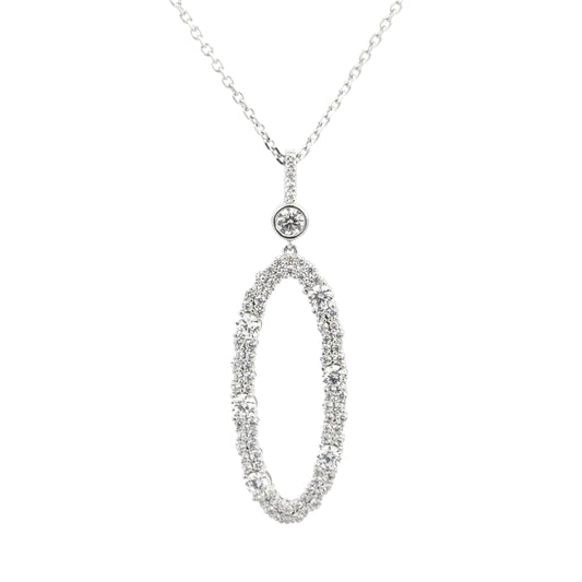 Sterling Silver Open Oval Necklace