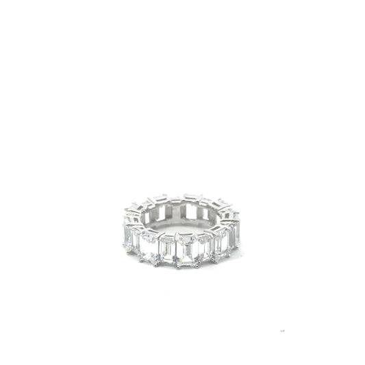 Sterling Silver Cubic Zirconia Eternity Ring