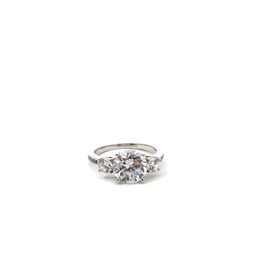 Sterling Silver Three-stone Ring