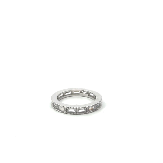Sterling Silver Cubic Zirconia Eternity Ring