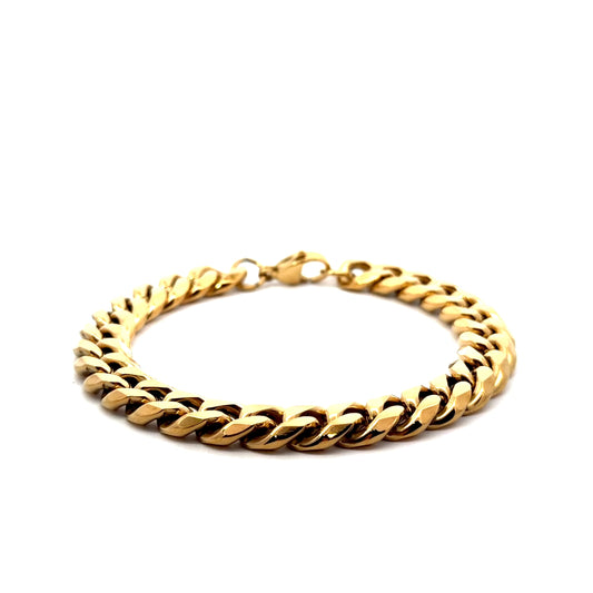 Gold plated Cubin Link Men’s Bracelet