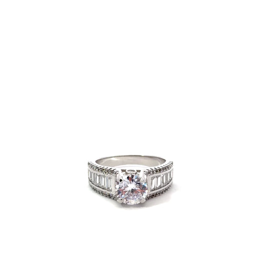 Sterling Silver Radiant Wedding Ring