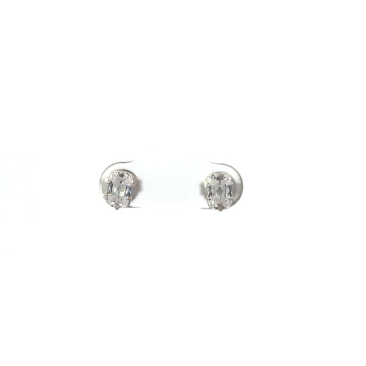Stud Cushion Cut Cubic Zirconia Earrings
